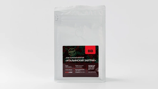 Кофе жареный молотый "Итальянский завтрак"