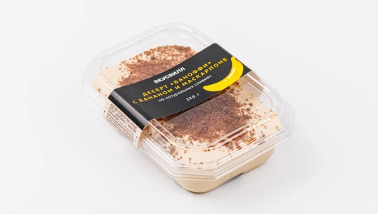 Десерт "Баноффи" с бананом и маскарпоне