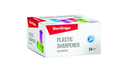Точилка пластиковая Berlingo NeonBox 1 отверстие контейнер 1 шт