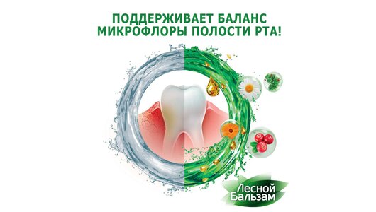 Лесной Бальзам ополаскиватель Актив-гель для&nbsp;чувствительных зубов и&nbsp;десен 400 мл