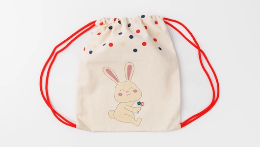 Сумка малая "Зайчик" красный шнур