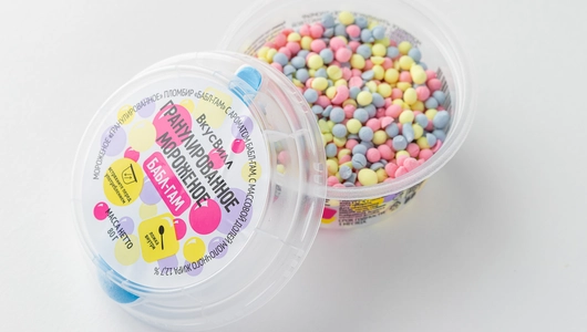 Мороженое гранулированное "Бабл-Гам" Мороженое гранулированное "Бабл-Гам"