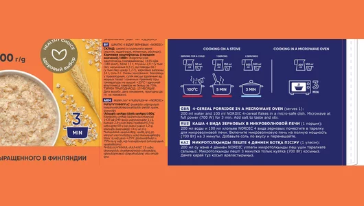 Хлопья Nordic 4 вида зерновых 500 г