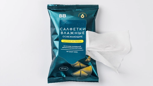 Салфетки влажные освежающие "Цитрус и перец", 20 шт