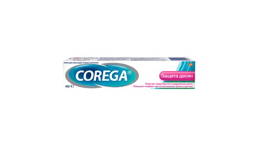Corega Корега Защита Десен, крем для фиксации зубных протезов, 40 г
