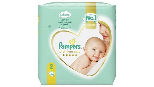 Pampers Premium Care Подгузники р.2 (4-8 кг) 20 шт
