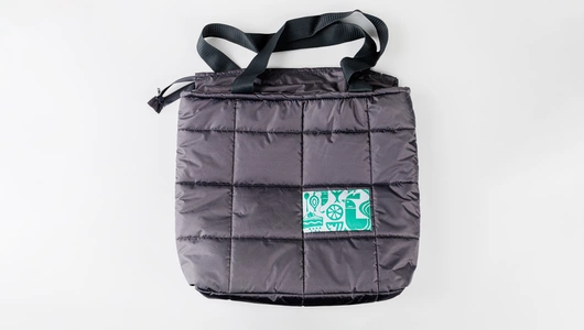 Сумка серая дутая "ВкусВилл"