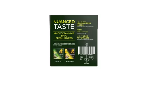 Чай зеленый Curtis Fresh Mojito с цедрой цитрусовых и ароматом мохито листовой 20х1,7 г