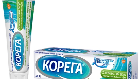Corega Корега Освежающий вкус, крем для&nbsp;фиксации зубных протезов, 40 г