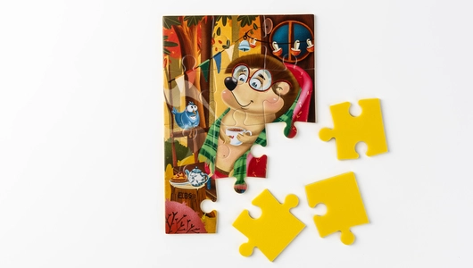 Пазл мягкий А5 "Ёжик", 12 элементов