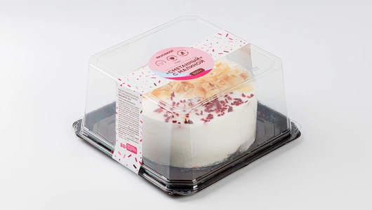 Торт "Сметанный" с малиной Торт "Сметанный" с малиной