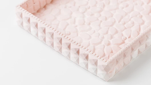 Подставка из бетона "Камень брусчатка" малая, цвет розовый мрамор