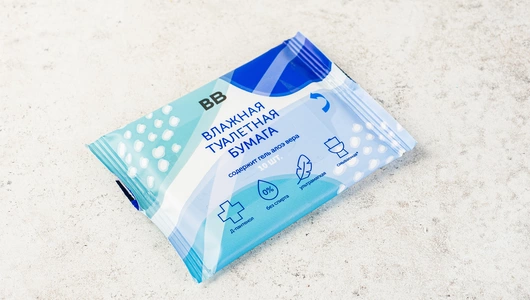 Бумага туалетная влажная, 10 шт