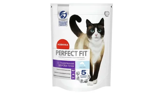 Сухой корм PERFECT FIT 650гр  для кошек Здоровье почек с лососем