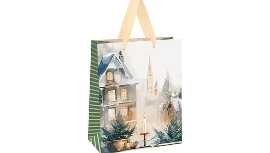 Пакет подарочный Meshu Christmas mood 11х14х6,5 см матовая ламинация