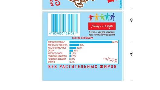 Мороженое Чистая линия Семейное пломбир ванильный 200 г