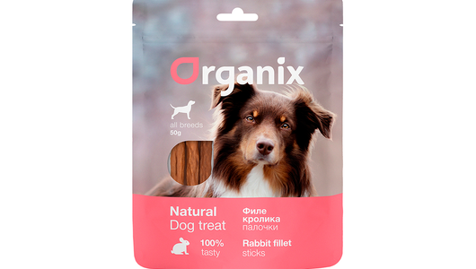 Organix лакомства Лакомство для собак «Палочки из филе кролика» 100% мясо, 50г