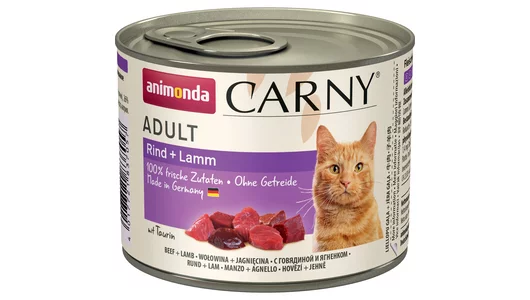 ANIMONDA 200гр Корм для кошек CARNY Adult с говядиной и ягненком