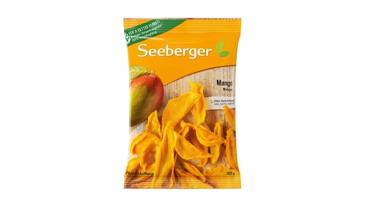 Сухофрукты Seeberger Mango stripes dried Манго сушеный дольки 100 г