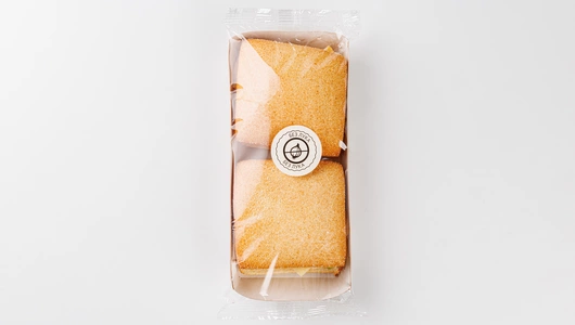 Мини-чиабатта с куриной ветчиной, омлетом и сыром (2 шт)