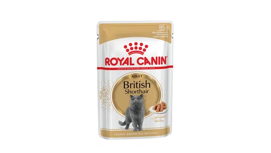 Royal Canin паучи Для взрослых британских короткошерстных кошек, кусочки в соусе, British Shorthair Adult