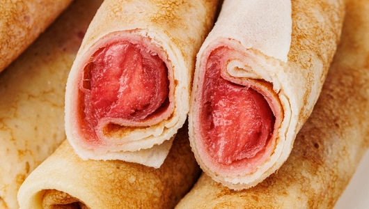 Блинчики с клубникой, зам. Блинчики с клубникой, зам.
