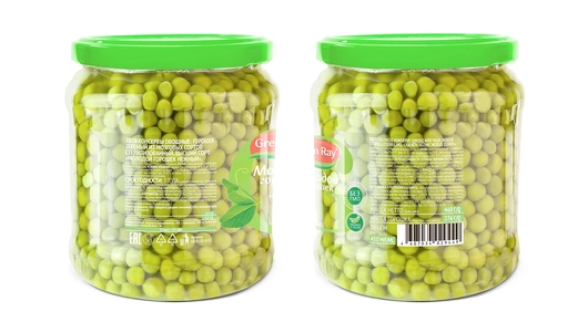 Зеленый горошек Green Ray Молодой 450 г Зеленый горошек Green Ray Молодой 450 г