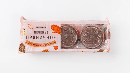 Печенье пряничное с яблочным повидлом, 290г Печенье пряничное с яблочным повидлом, 290г
