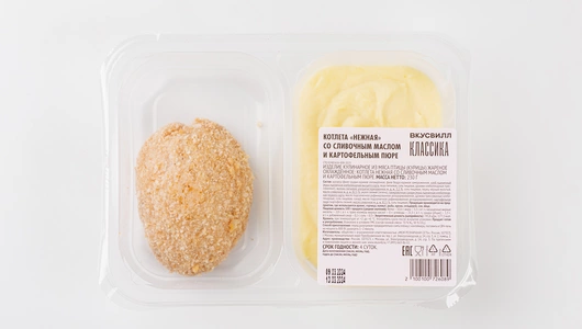 Котлета "Нежная" со сливочным маслом и картофельным пюре