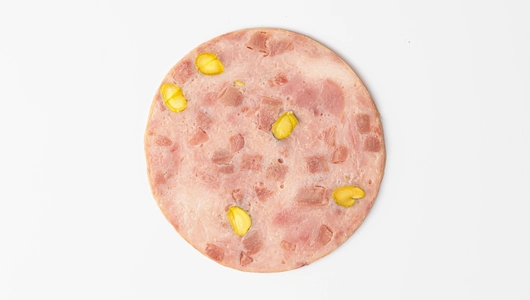 Ветчина "Из мяса индейки с языком и фисташками", нарезка