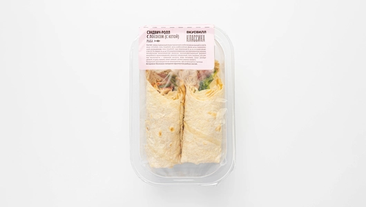 Сэндвич ролл с лососем (кетой)