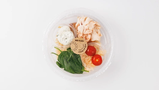 Завтрак боул с хашбрауном, кафе