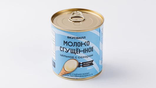 Молоко сгущенное цельное с сахаром, 360 г