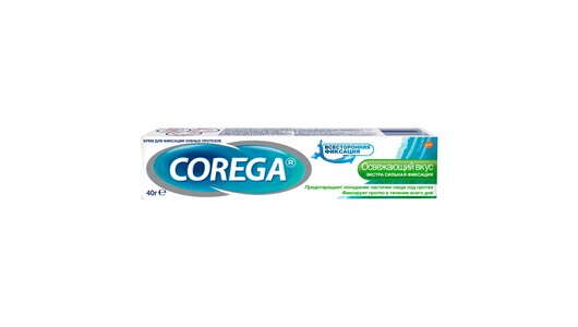 Corega Корега Освежающий вкус, крем для&nbsp;фиксации зубных протезов, 40 г