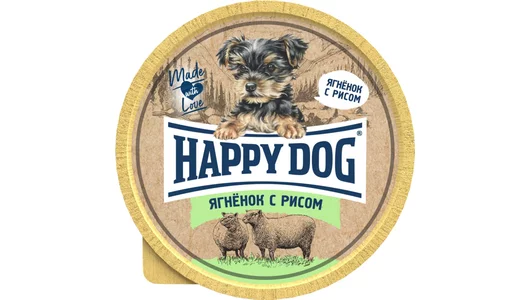 Паштет Happy Dog Nature Line для маленьких собак, с ягнёнком и рисом 125 гр