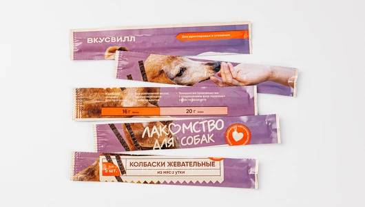 Колбаски жевательные для собак из мяса утки Колбаски жевательные для собак из мяса утки
