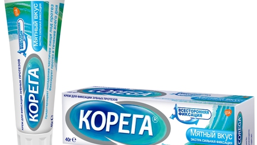 Corega Корега Экстра Сильный Мятный, крем для&nbsp;фиксации зубных протезов, 40 г