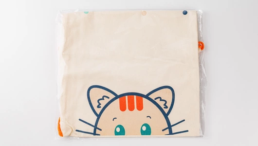 Сумка большая "Ушки котика" оранжевый шнур