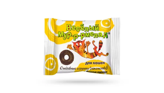 ВЕСЕЛЫЙ МУР-Р-РМЕЛАД лакомство для кошек с курицей, 6г.
