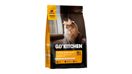 GO'KITCHEN для котят и кошек, со свежей курицей, фруктами и овощами, 3.63 кг