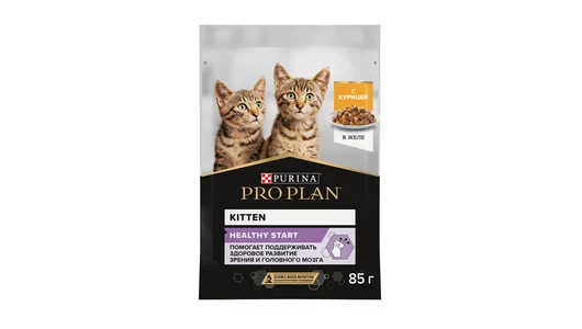 Корм PRO PLAN® паучи для котят, с курицей в желе, HEALTHY START