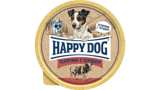 Паштет Happy Dog Nature Line для маленьких собак с телятиной и сердцем 125 гр