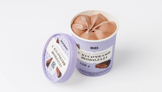 Пломбир шоколадный с кусочками шоколада, 250 г Пломбир шоколадный с кусочками шоколада, 250 г