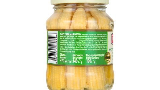 Кукуруза Federici в початках молодая маринованная 370 мл