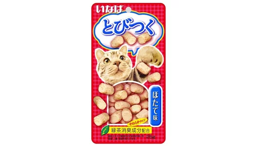 Лакомство INABA Tobitsuku для кошек, запеченное, cо вкусом морского гребешка 25 гр