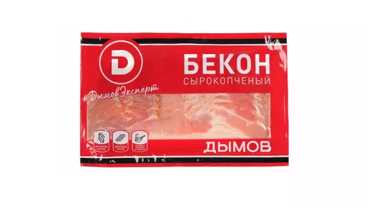 Бекон сырокопченый Дымов нарезка 200 г Бекон сырокопченый Дымов нарезка 200 г