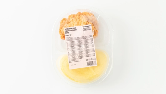 Котлета куриная с картофельным пюре, 400 г Котлета куриная с картофельным пюре, 400 г