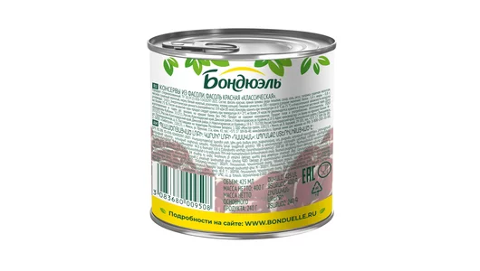 Фасоль Бондюэль красная 400 г Фасоль Бондюэль красная 400 г