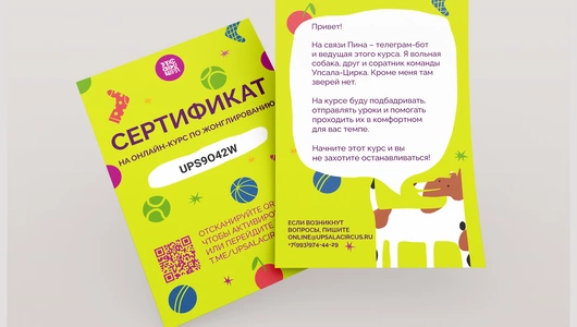 Сертификат на доступ к онлайн-курсу "Жонглирование"