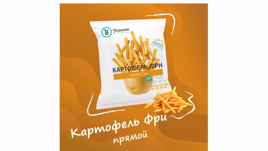 Картофель фри Планета Витаминов прямой 7 мм замороженный 750 г Картофель фри Планета Витаминов прямой 7 мм замороженный 750 г